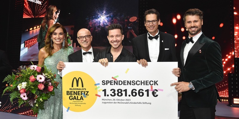 McDonald's Benefiz Gala sammelt 1.381.661 Euro Spenden zugunsten der McDonald's Kinderhilfe Stiftung - Foto: presseportal.de