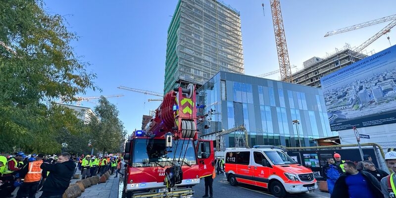 Das Überseequartier ist eine der größten Baustellen Hamburgs. - Foto: Steven Hutchings/dpa