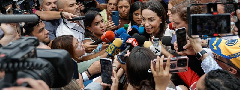 Es ist weiter unklar, ob María Corina Machado zur Nobelpreisverleihung nach Oslo kommen kann. (Archivbild) - Foto: Jesus Vargas/dpa