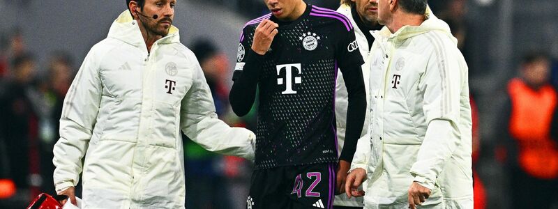Bayern-Youngster Jamal Musiala (M) musste vorzeitig ausgewechselt werden. - Foto: Tom Weller/dpa