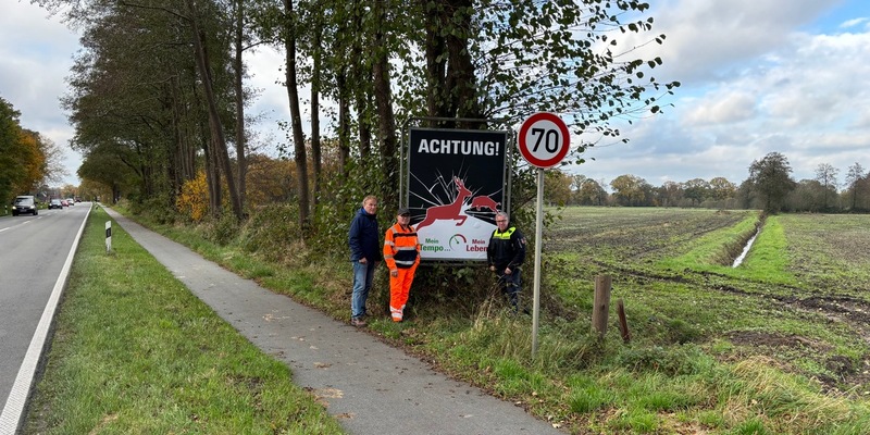 POL-WHV: Mein Tempo... Mein Leben! Im Fokus: Wildunfälle - Foto: presseportal.de