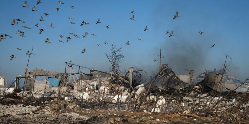 Ein Pionier der ukrainischen Armee untersucht von den russischen Truppen zurückgelassene Munition. - Foto: Efrem Lukatsky/AP/dpa