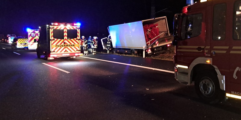 FW-M: Lkw-Unfall auf der Autobahn (A99) - Foto: presseportal.de
