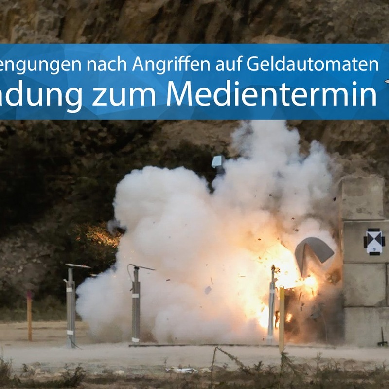 LKA-BW: Angriffe auf Geldausgabeautomaten: Expertinnen und Experten des Landeskriminalamts Baden-Württemberg führten Testsprengung durch; Einladung zum Medientermin - Foto: presseportal.de