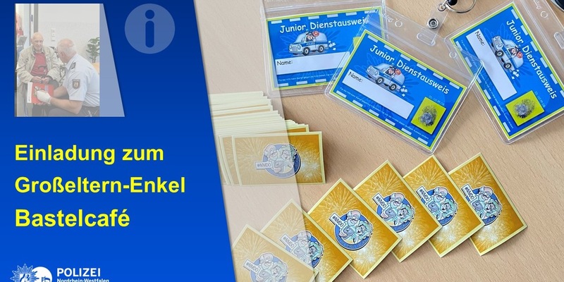 POL-OB: Rolandschule lädt zum Großeltern-Enkel-Bastelcafé - #NMDO verteilt Junior Dienstausweise - Foto: presseportal.de