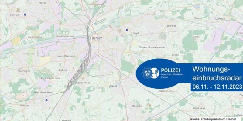 POL-HAM: Wohnungseinbruchsradar Hamm für die Woche vom 6. November bis 12. November - Foto: presseportal.de