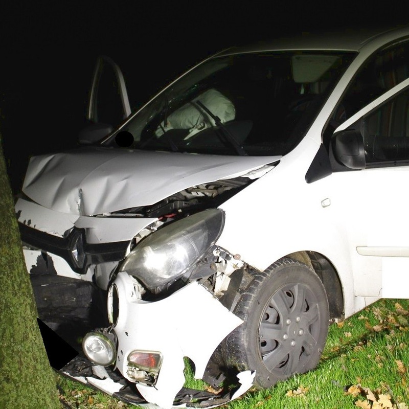 POL-MI: Pizzabote kracht mit Auto gegen Baum - Foto: presseportal.de