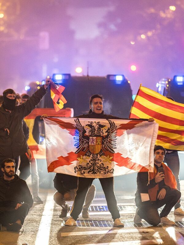 Bei Kundgebungen gegen eine Amnestie für katalanische Separatisten kam ...