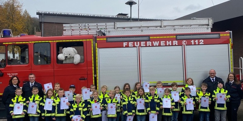 FW Lügde: Lügder Löschbande absolviert erfolgreich die Kinderflamme 1 und 2 - Foto: presseportal.de