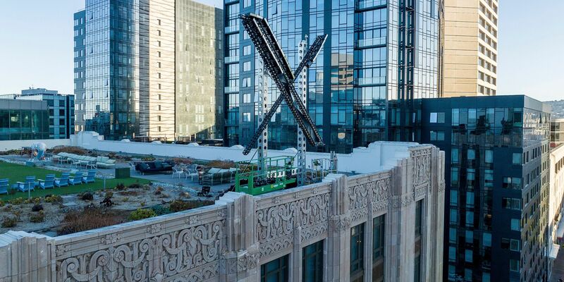 Das Hauptquartier von X in San Francisco. - Foto: Noah Berger/AP/dpa