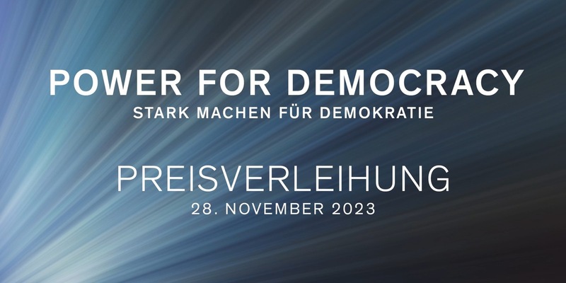 Vorstellung der Demokratiestudie Wie wir wirklich leben & Awardverleihung Power for Democracy am 28. November in Berlin - Foto: presseportal.de