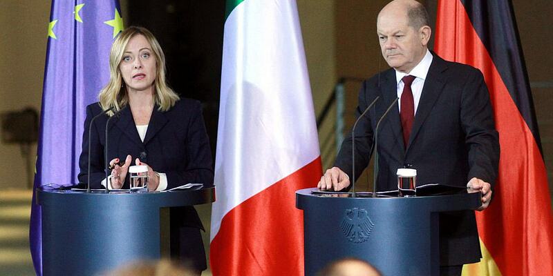 Giorgia Meloni und Olaf Scholz am 22.11.2023 - Foto: über dts Nachrichtenagentur