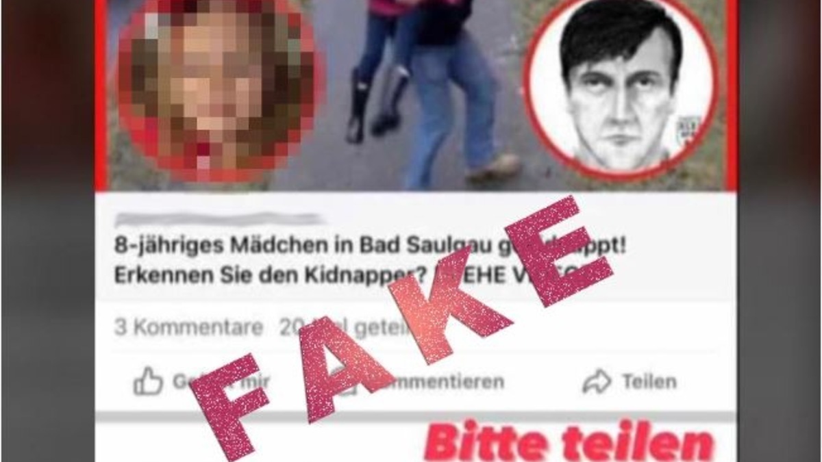 PP Ravensburg: Falschmeldung zu angeblicher Kindesentführung im Umlauf - Foto: presseportal.de