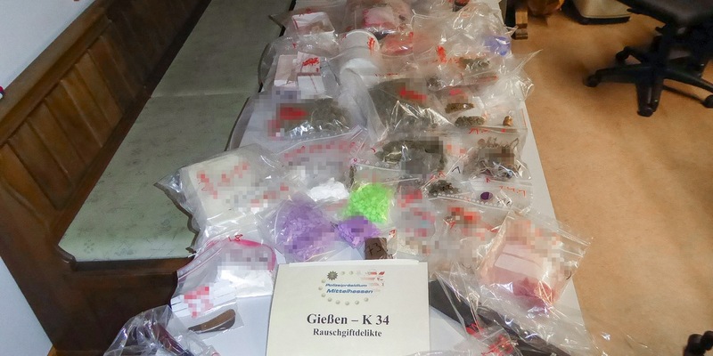 POL-GI: Gießen: Große Menge unterschiedlicher Drogen gefunden - Foto: presseportal.de