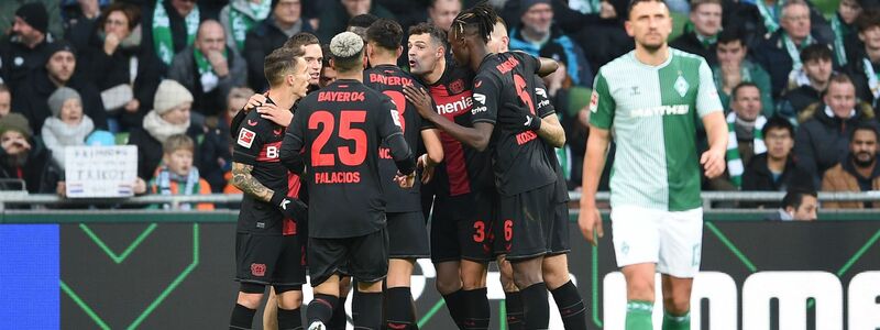 Bayer 04 Leverkusen bleibt nach dem Sieg bei Werder Bremen weiter Tabellenführer. - Foto: Carmen Jaspersen/dpa