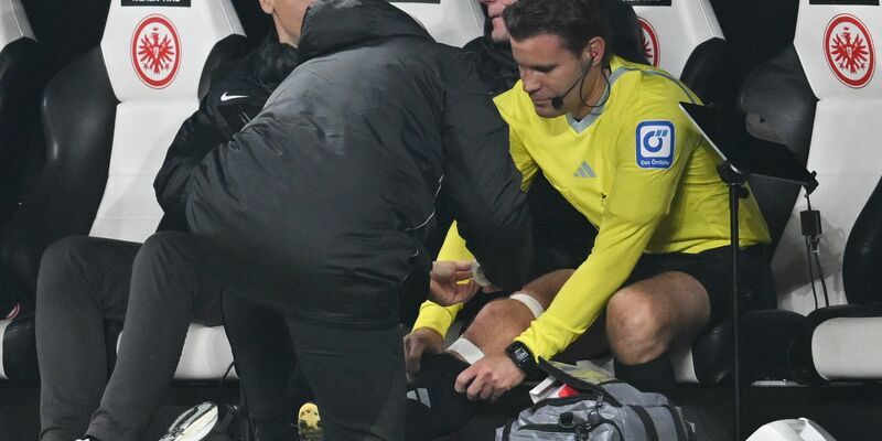 Musste bei seinem Rekordeinsatz behandelt werden: Felix Brych. - Foto: Arne Dedert/dpa