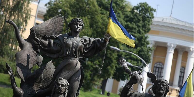 Ukrainische Flagge in Kiew (Archiv) - Foto: über dts Nachrichtenagentur