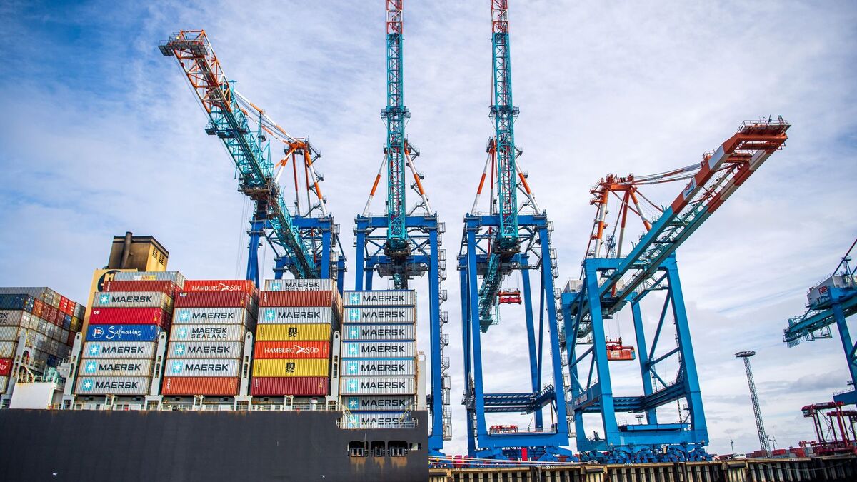 Im Containerhafen von Bremerhaven: Vor dem Hintergrund wachsender globaler Unsicherheiten und struktureller Umbrüche hat die OECD ihren neuen Konjunkturausblick vorgelegt. - Foto: Sina Schuldt/dpa
