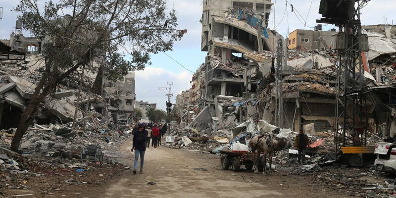 Zerstörte Gebäude in Beit Lahia (Archivbild) - Foto: Mohammed Alaswad/APA Images via ZUMA Press Wire/dpa