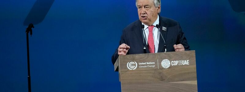 Antonio Guterres betonte die Bedeutung von Klimaschutz. - Foto: Rafiq Maqbool/AP/dpa