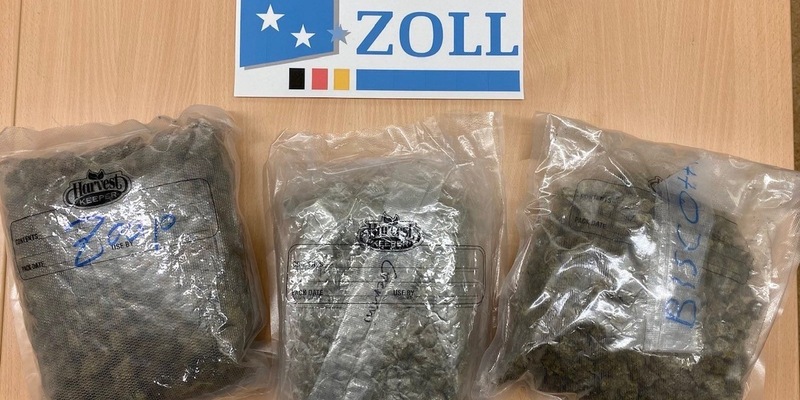 HZA-KI: Zoll stellt 1,5 Kilo Marihuana im Wert von 15.000 Euro sicher - Foto: presseportal.de