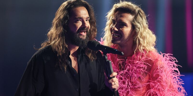 Ihre Chancen auf eine «The Voice»-Sieg schwinden: Tom (l) und Bill Kaulitz von der Band Tokio Hotel. - Foto: Friso Gentsch/dpa