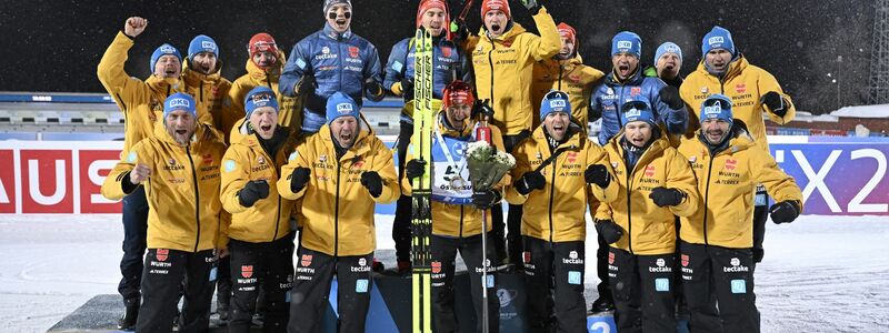 Die deutschen Biathletinnen und Biathleten trumpften in Östersund groß auf. - Foto: Pontus Lundahl/TT News Agency/AP/dpa