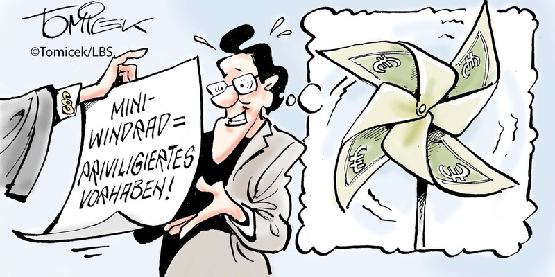 Mini-Windräder / Auch bei Selbstnutzung als privilegiertes Vorhaben zugelassen - Foto: presseportal.de