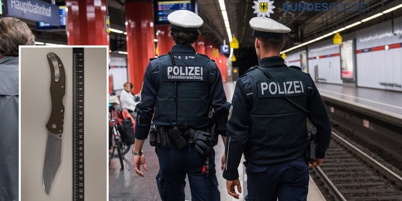 Bundespolizeidirektion München: Einsatz am Hauptbahnhof / Betrunkener droht mit Messer - Foto: presseportal.de