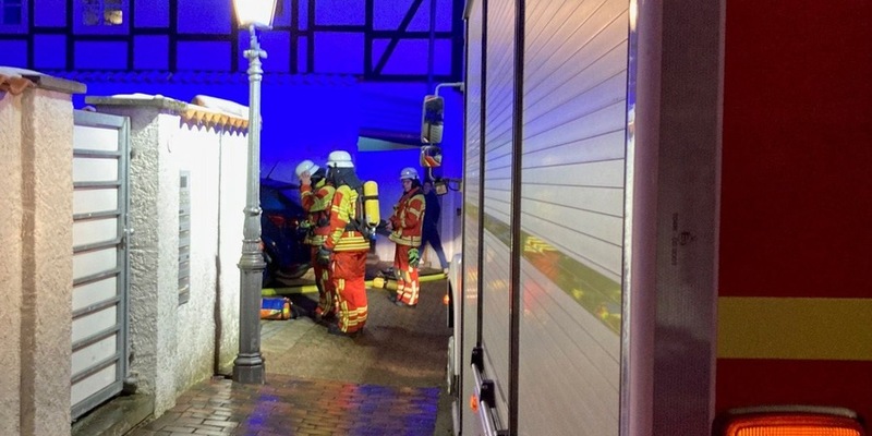 FW Minden: Küchenbrand in der Innenstadt - Foto: FW Minden, presseportal.de