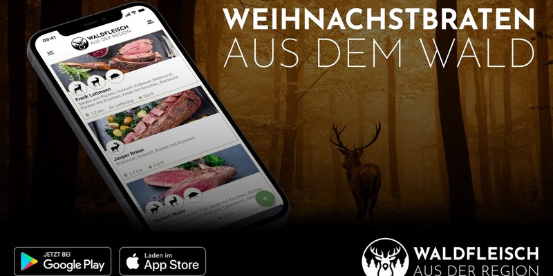 Warum Weihnachten immer öfter Wildfleisch auf deutschen Tellern landet / Deutscher Engagementpreis Sieger brachte hunderttausende Feinschmecker mit Jägern in der Waldfleisch App zusammen - Foto: presseportal.de