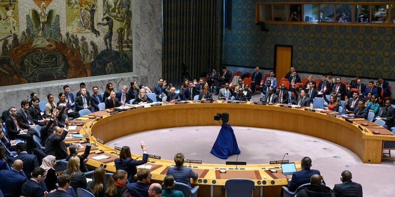 Sitzung des Sicherheitsrates im UN-Hauptquartier in New York. - Foto: Loey Felipe/XinHua/dpa
