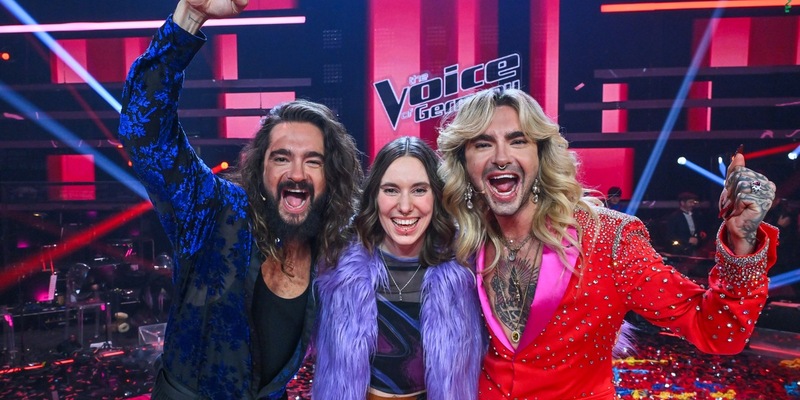 Malou Lovis Kreyelkamp gewinnt mit ihren Coaches Bill und Tom Kaulitz The Voice of Germany / 4,18 Millionen Menschen sehen das Finale - Foto: ProSieben/SAT.1/Claudius Pflug, presseportal.de