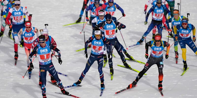 Selina Grotian während der Staffel. - Foto: Matthias Schrader/AP/dpa