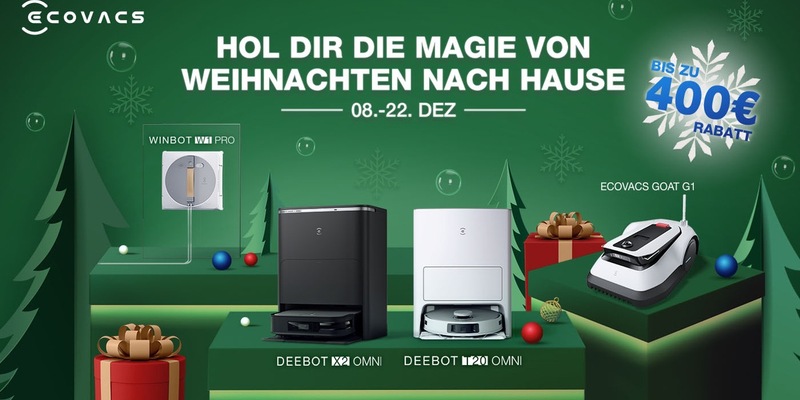 Clever schenken mit ECOVACS / Ein smarter Guide für stressfreie und saubere Festtage - Foto: presseportal.de