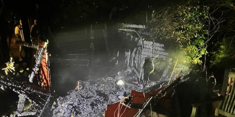 FW-HAAN: Brand einer Gartenlaube - Foto: presseportal.de