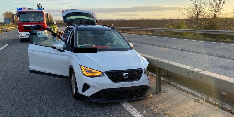 POL-PDLD: A65 - Unfall durch geplatzten Reifen - Foto: presseportal.de