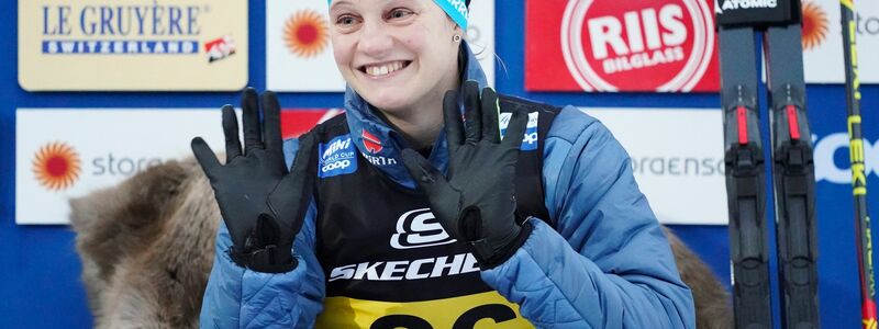 Skilangläuferin Victoria Carl ist in Toblach Zweite geworden. - Foto: Terje Pedersen/NTB Scanpix/AP/dpa