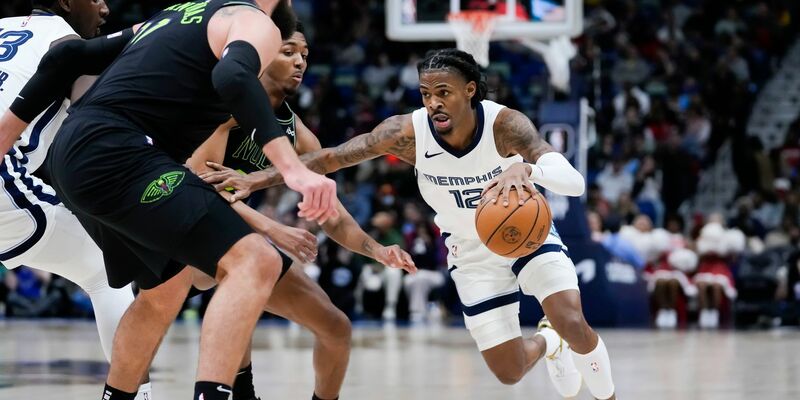 Nach seiner Sperre steht NBA-Star Ja Morant wieder auf dem Platz. - Foto: Gerald Herbert/AP