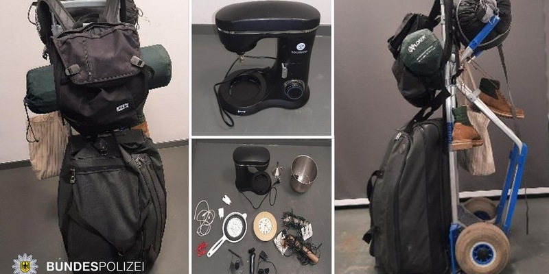 Bundespolizeidirektion München: Täterfestnahme nach Fahndung: Mit Sackkarre Diebesgut abtransportiert - Foto: presseportal.de