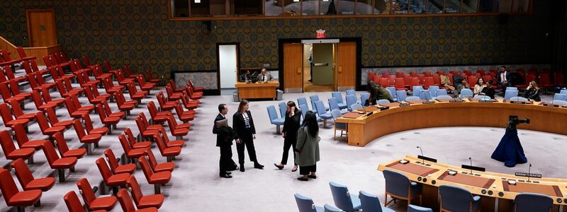 Saal des UN-Sicherheitsrats am Sitz der Vereinten Nationen in New York. - Foto: Seth Wenig/AP/dpa