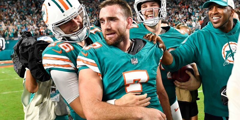 Die Miami Dolphins haben in der NFL die Playoffs erreicht. - Foto: Michael Laughlin/AP/dpa