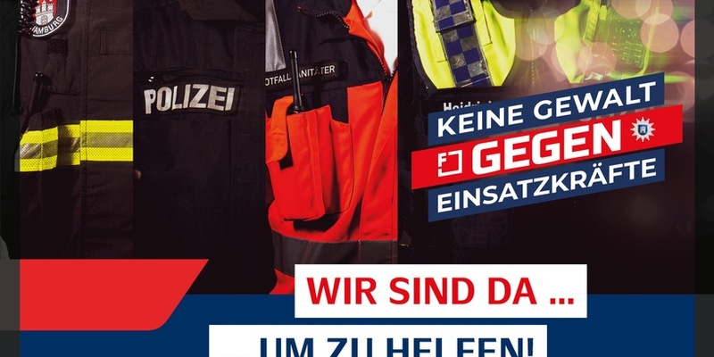 POL-HH: 231227-1. Keine Gewalt gegen Einsatzkräfte - Präventionskampagne zum bevorstehenden Jahreswechsel - Foto: presseportal.de