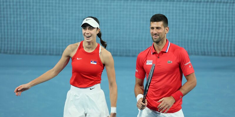 Novak Djokovic und Olga Danilovic feierten zusammen mit einem Sieg ins neue Jahr. - Foto: Trevor Collens/AP/dpa