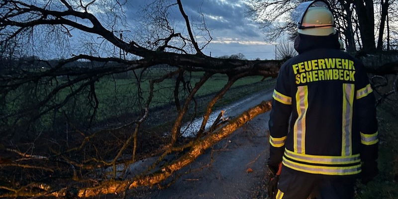 FW-Schermbeck: Sturmschaden für den Löschzug Schermbeck - Foto: presseportal.de