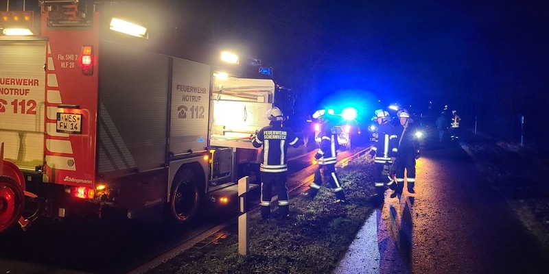 FW-Schermbeck: Wasser auf Fahrbahn - Foto: presseportal.de