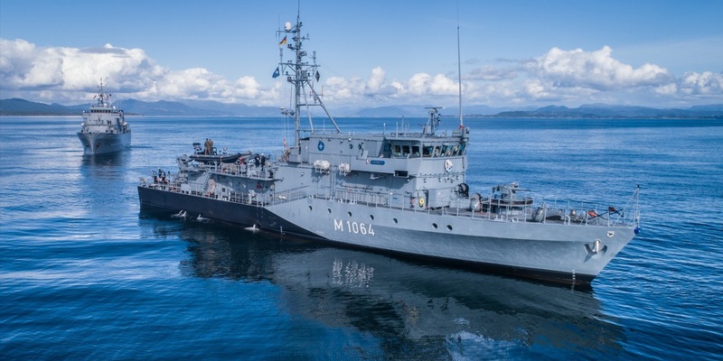 Minenjagdboot Grömitz als Flaggschiff auf dem Weg in die Ägäis - Foto: presseportal.de