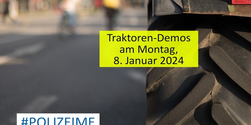 POL-ME: Angekündigte Versammlungen der Landwirte: Traktorkonvois auch im Kreis Mettmann - Verkehrshinweis - Kreis Mettmann - 2401025 - Foto: presseportal.de