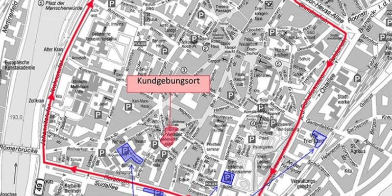 POL-PPTR: Groß-Demonstration im Stadtgebiet Trier am 08.01.2024: Polizei Trier informiert über geplante Verkehrsmaßnahmen - Foto: presseportal.de