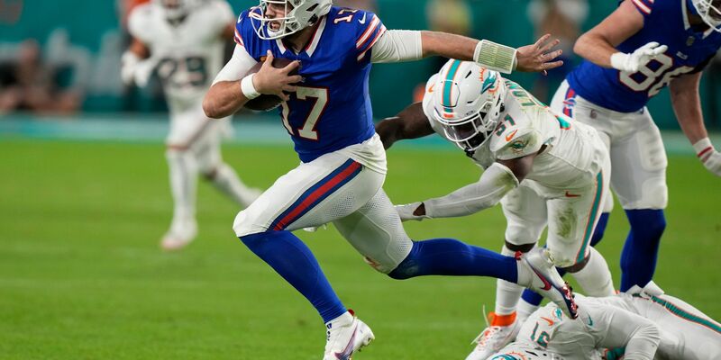 Führte die Buffalo Bills zum Sieg gegen die Miami Dolphins: Quarterback Josh Allen. - Foto: Wilfredo Lee/AP/dpa